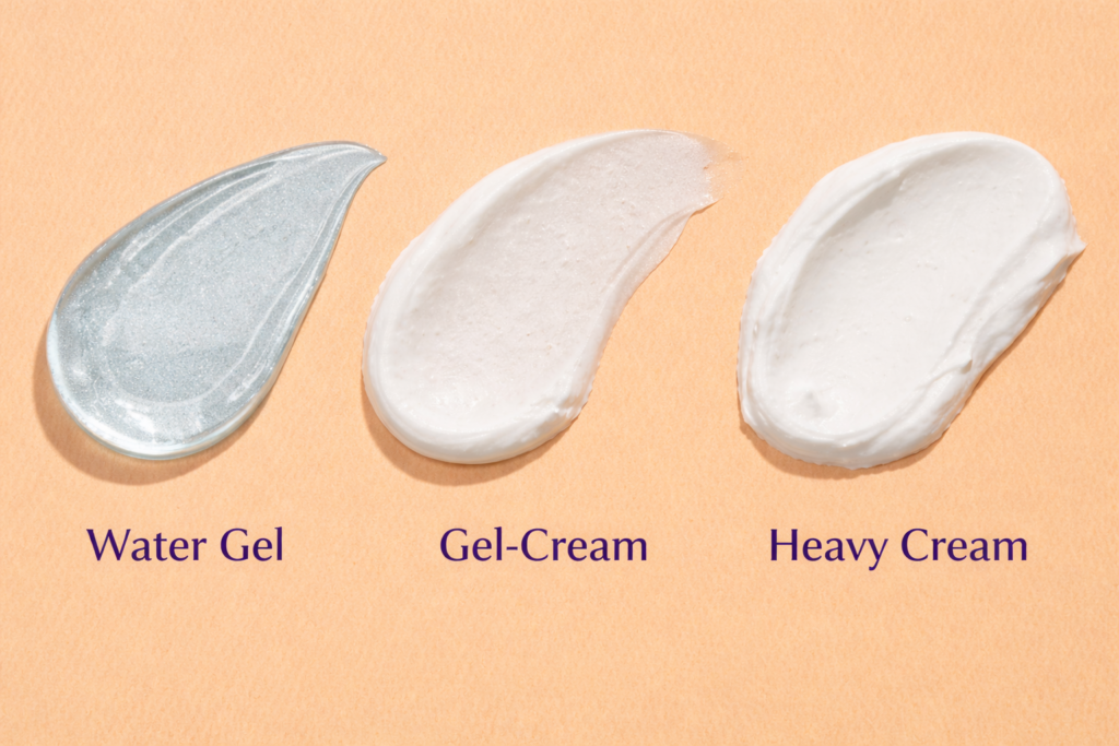 gel-vs-cream-vs-lotion-moisturizer-texture-comparison-oily-skin