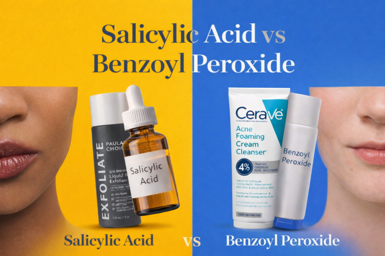 Salicylic acid versus benzoyl peroxide for hormonal breakouts and inflamed acne