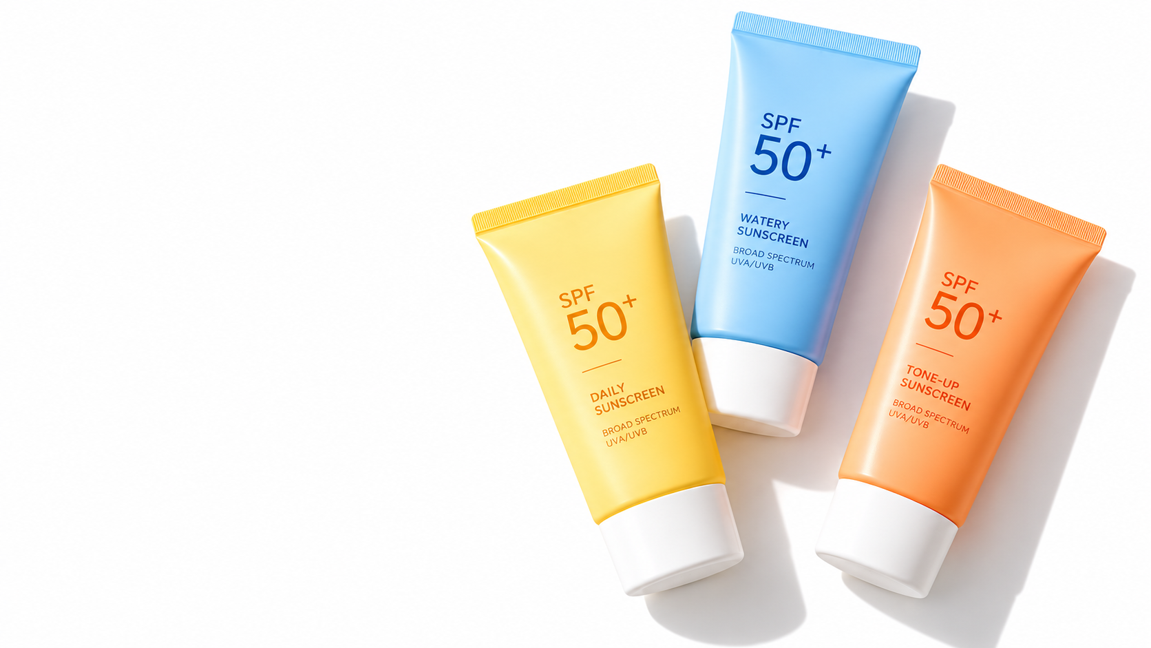 Korean sunscreens SPF 50+ editorial image for oily skin by Gentle Glow